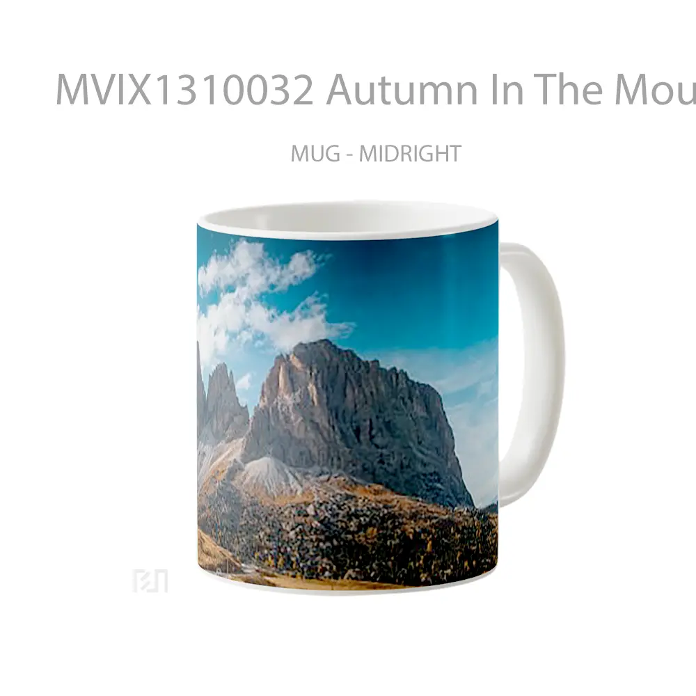 Mug Autumn In The Mountains Of Italy Gelas Pemandangan Alam - All-side / Desain