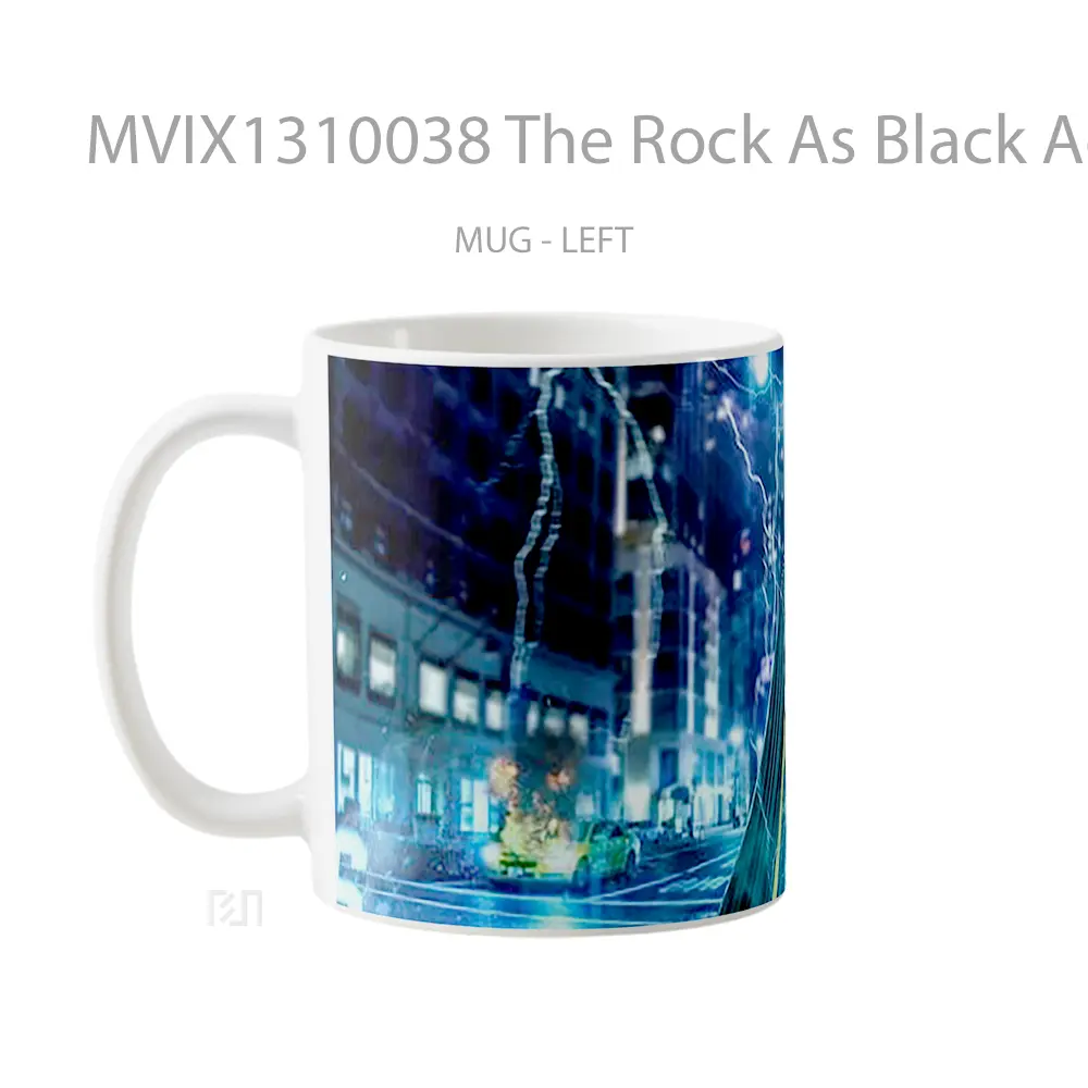 Mug The Rock As Black Adam Comic Art Gelas Keramik Unik - All-side / Desain