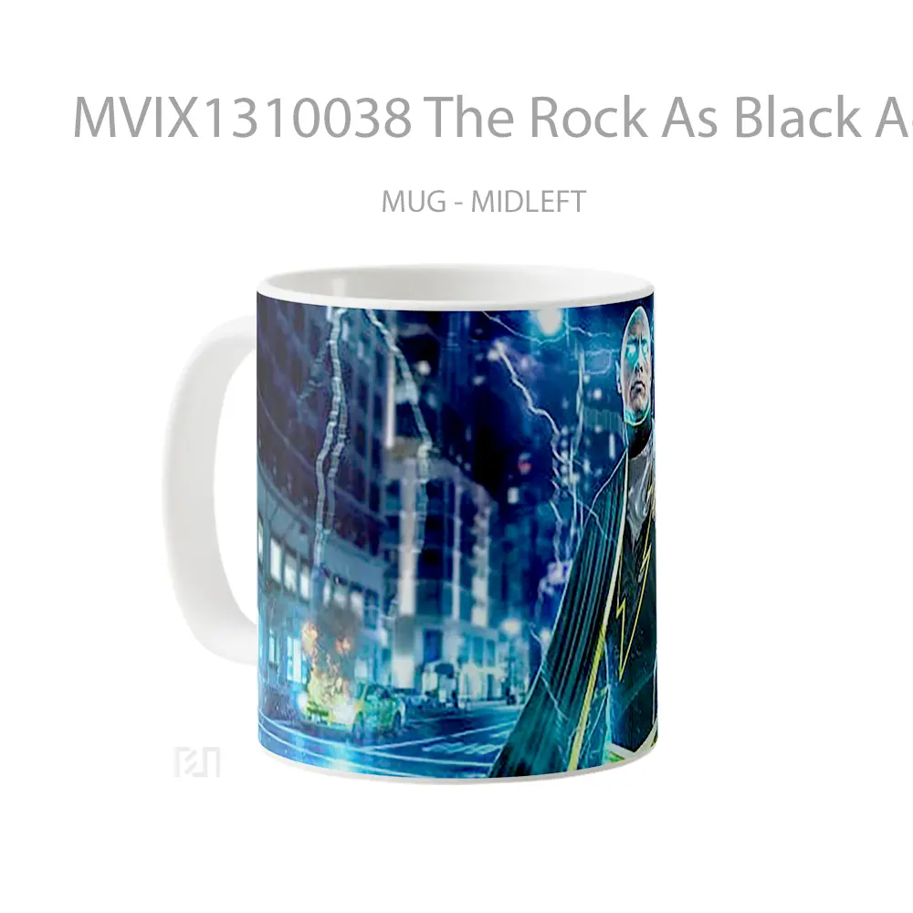 Mug The Rock As Black Adam Comic Art Gelas Keramik Unik - All-side / Desain