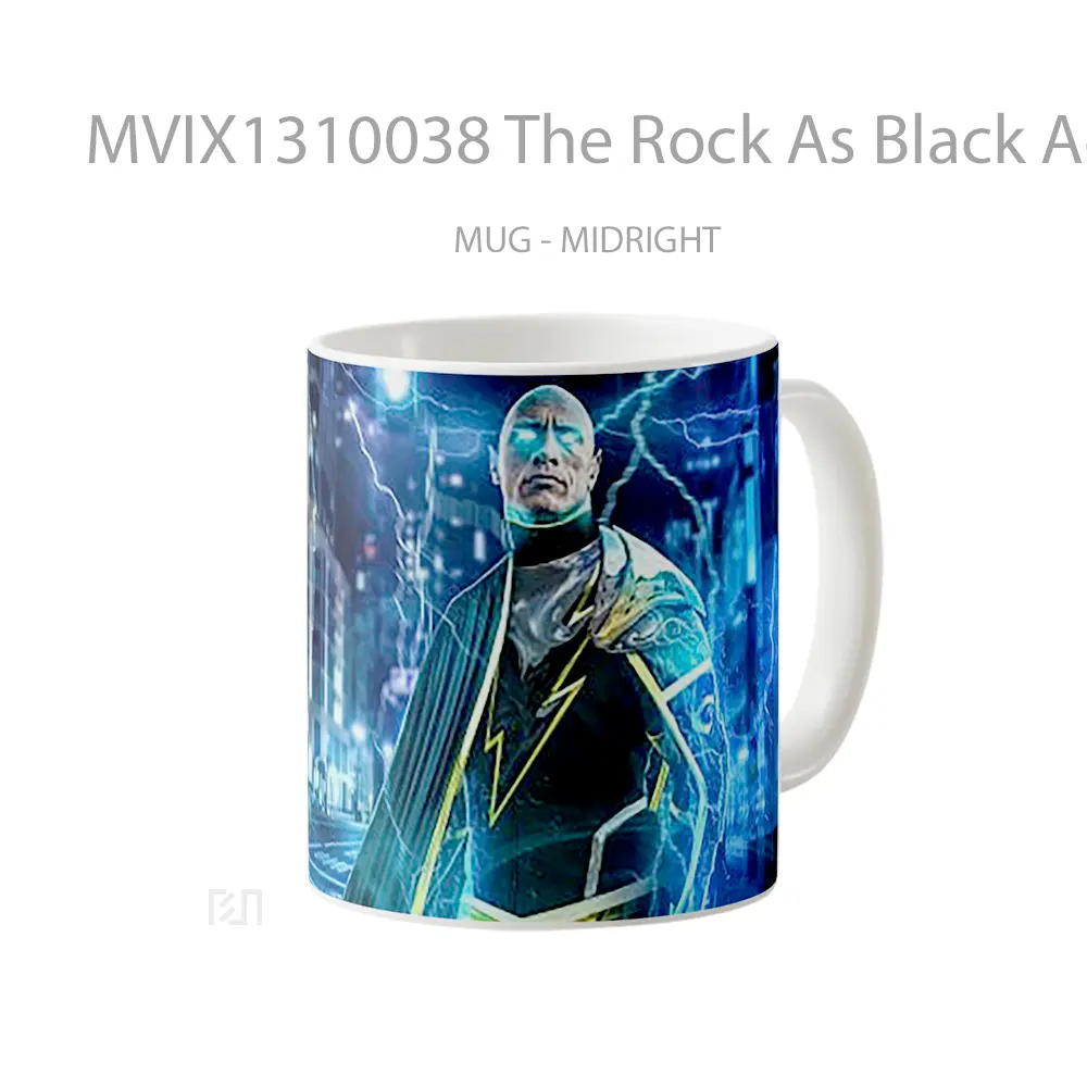 Mug The Rock As Black Adam Comic Art Gelas Keramik Unik - All-side / Desain