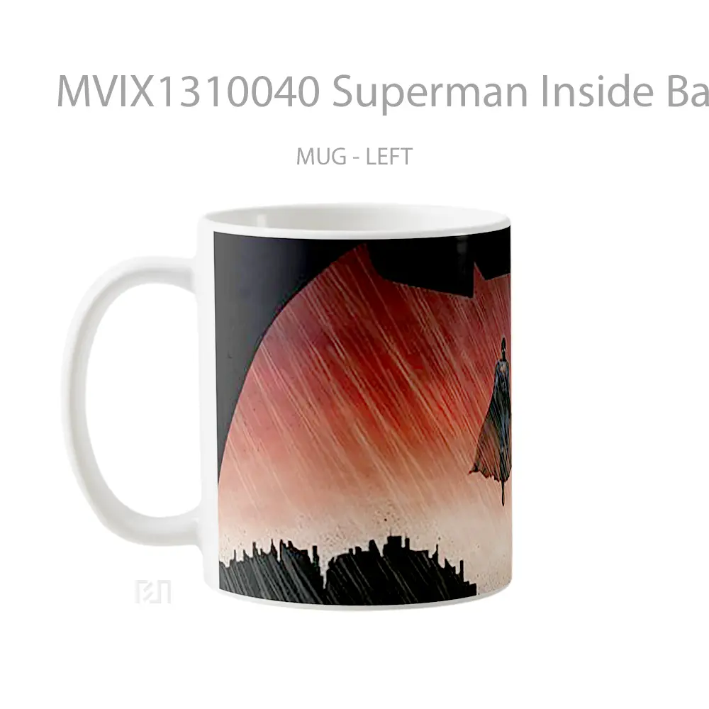 Mug Superman Inside Batman Logo Gelas Superhero - All-side / Desain