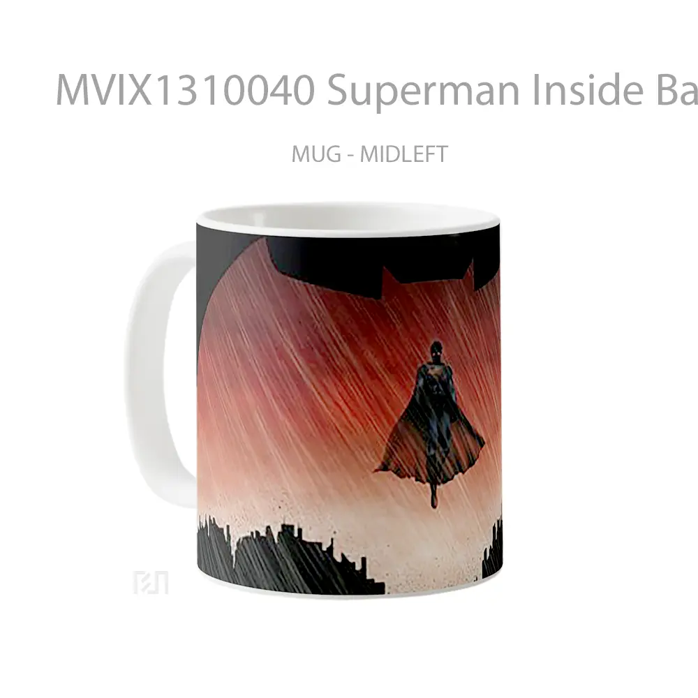 Mug Superman Inside Batman Logo Gelas Superhero - All-side / Desain