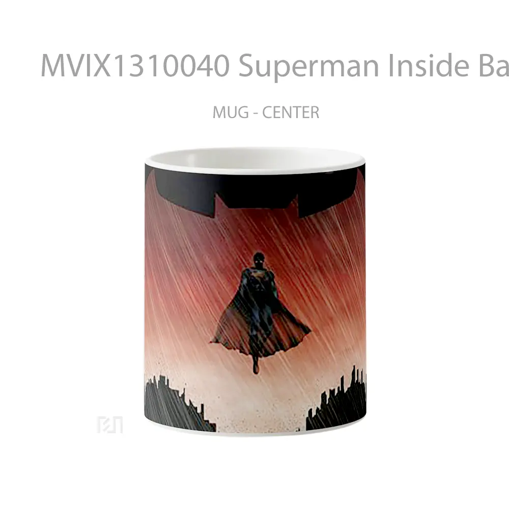 Mug Superman Inside Batman Logo Gelas Superhero