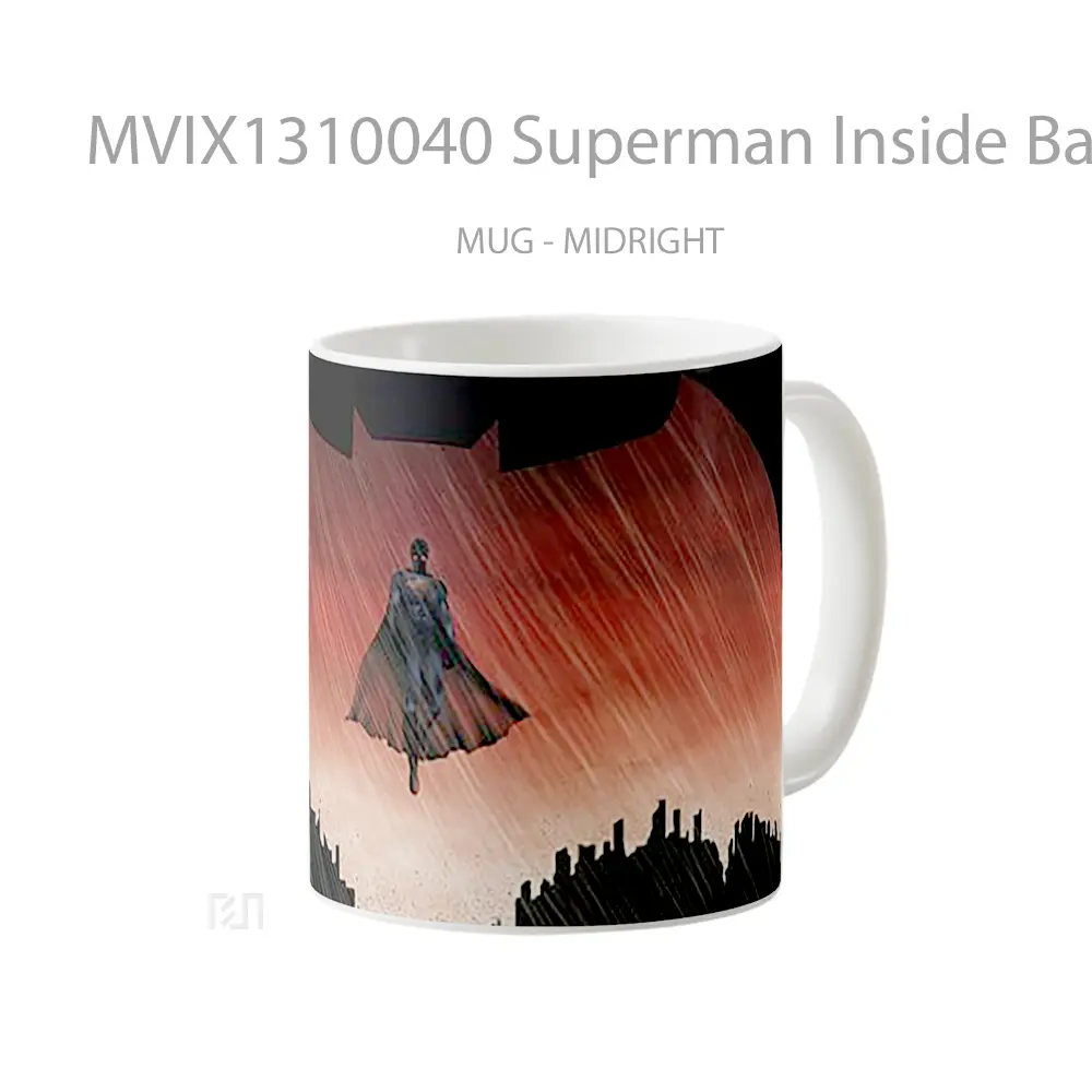 Mug Superman Inside Batman Logo Gelas Superhero - All-side / Desain