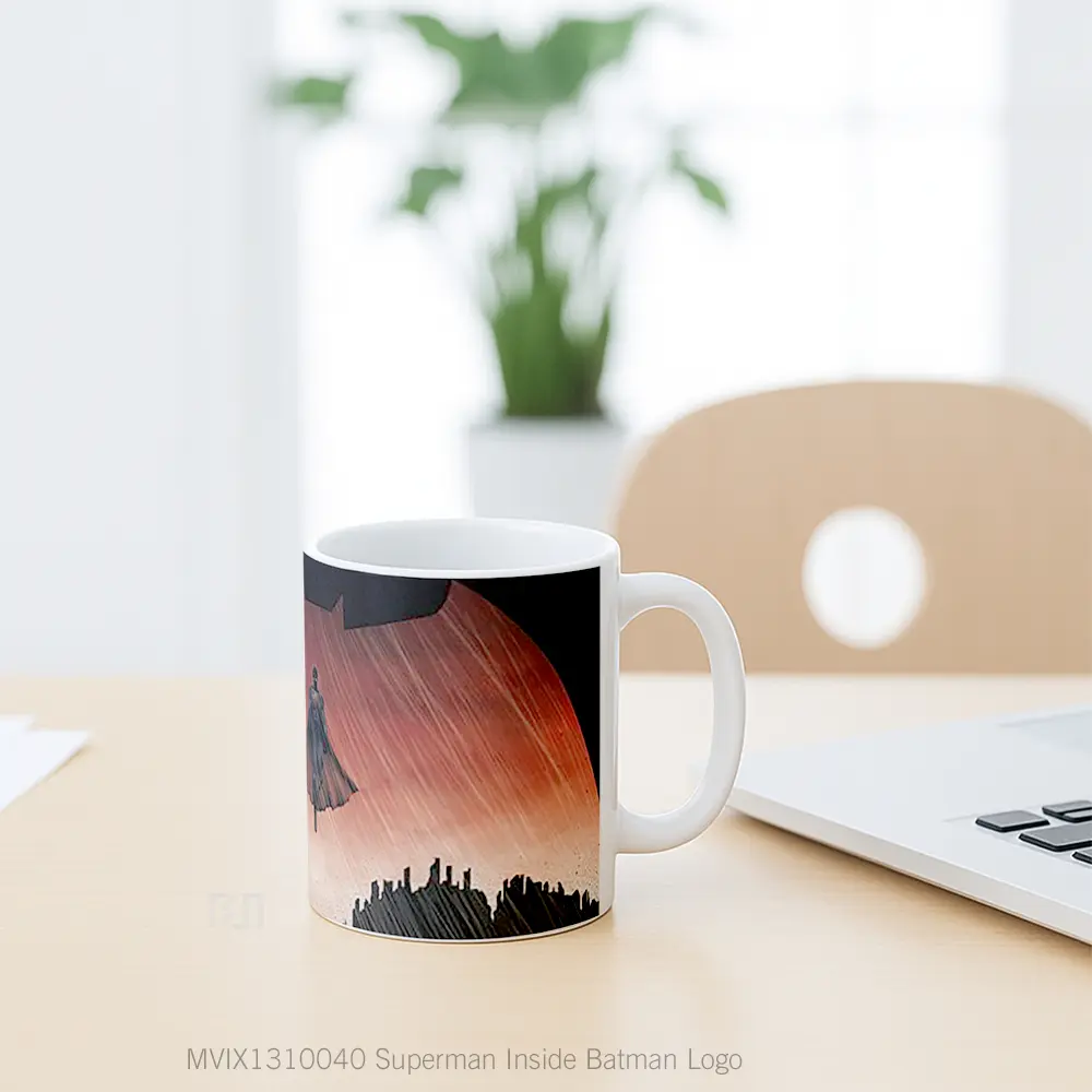 Mug Superman Inside Batman Logo Gelas Superhero - All-side / Desain