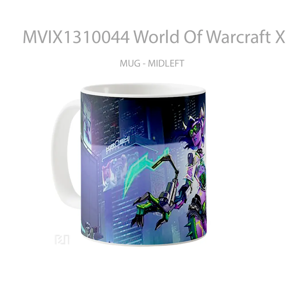Mug World Of Warcraft X Cyberpunk 2077 Cangkir Gamer - All-side / Desain