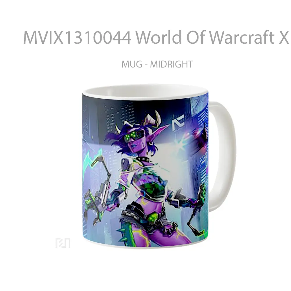 Mug World Of Warcraft X Cyberpunk 2077 Cangkir Gamer - All-side / Desain