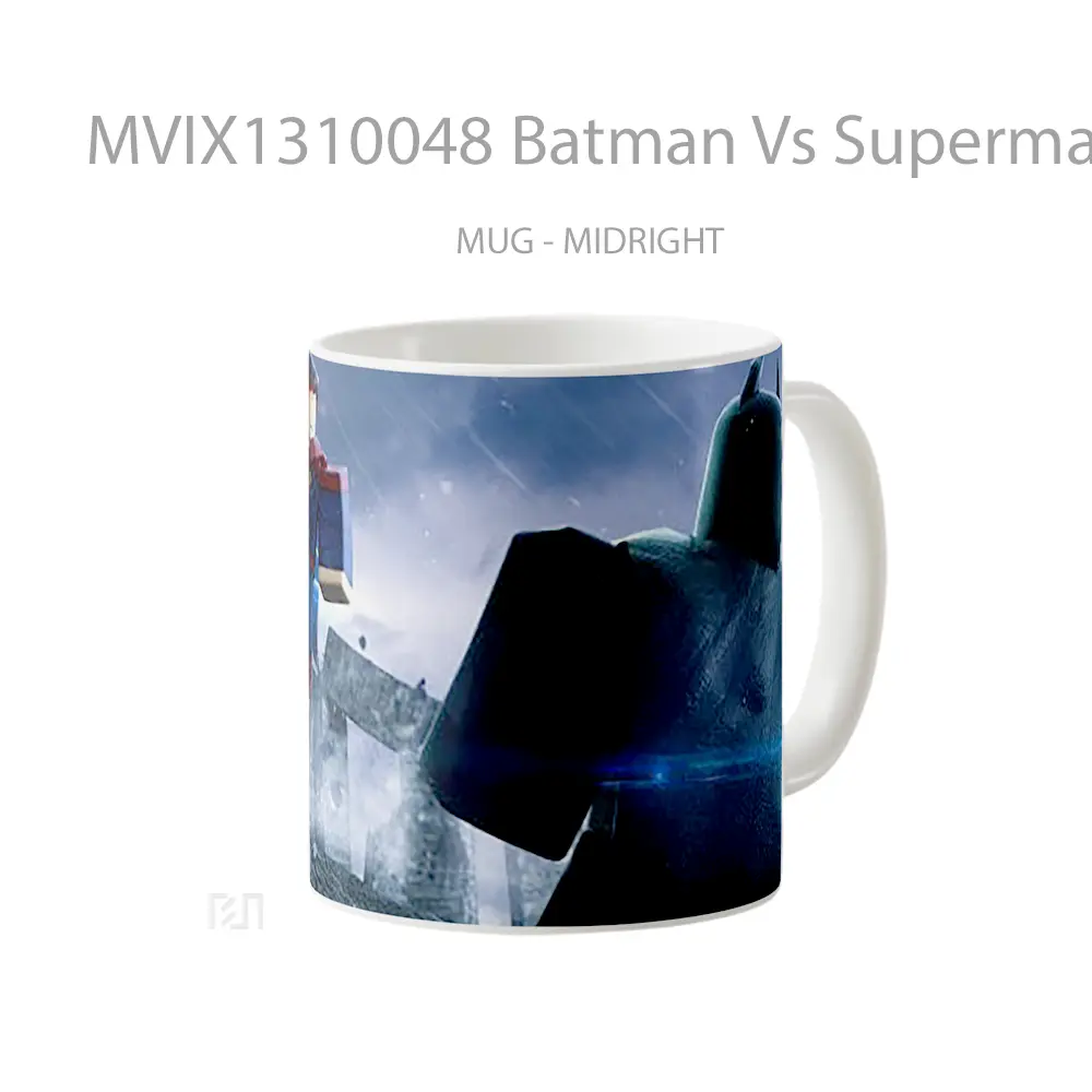 Mug Batman Vs Superman Lego Style Gelas Superhero - All-side / Desain