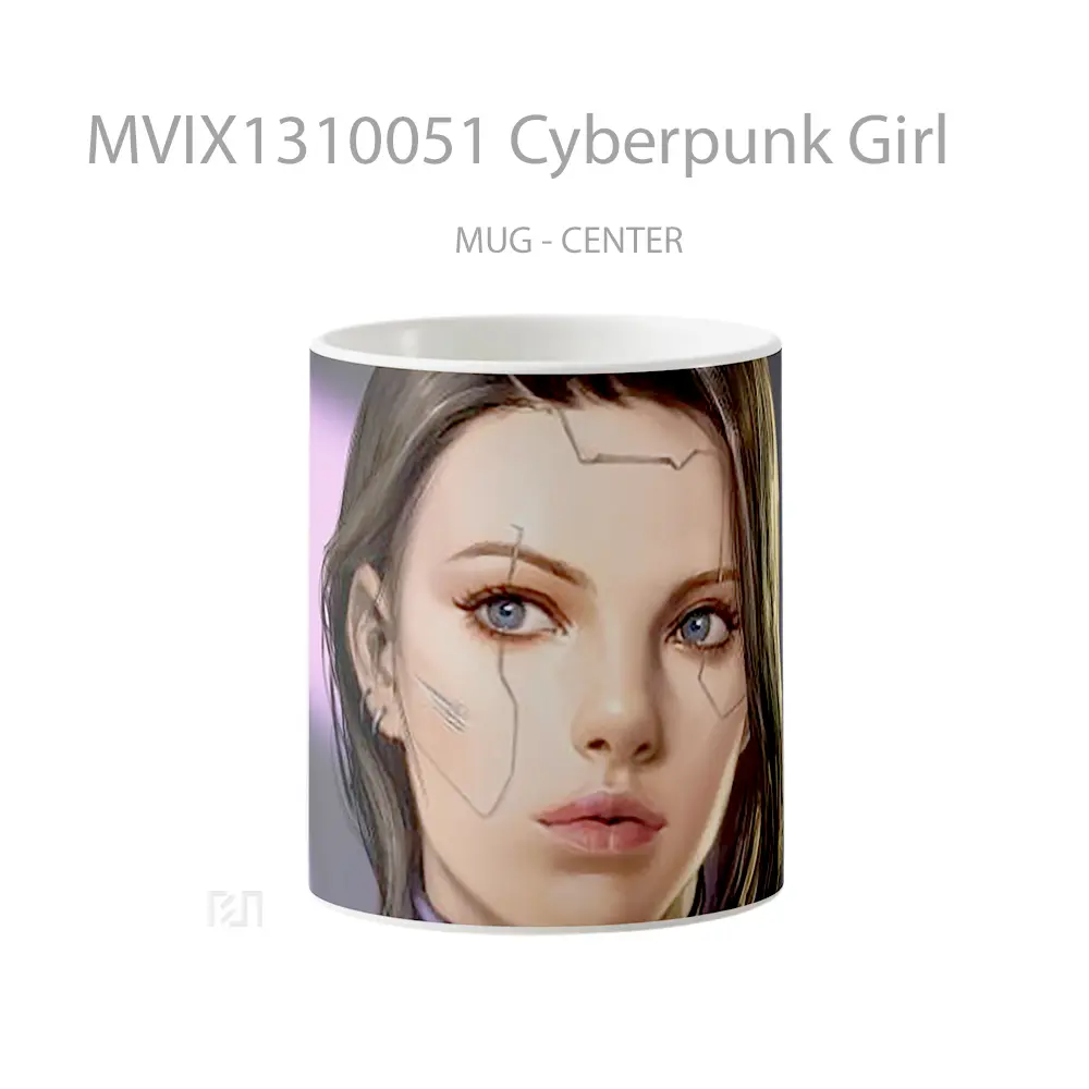 Mug Cyberpunk Girl Cangkir Gamer