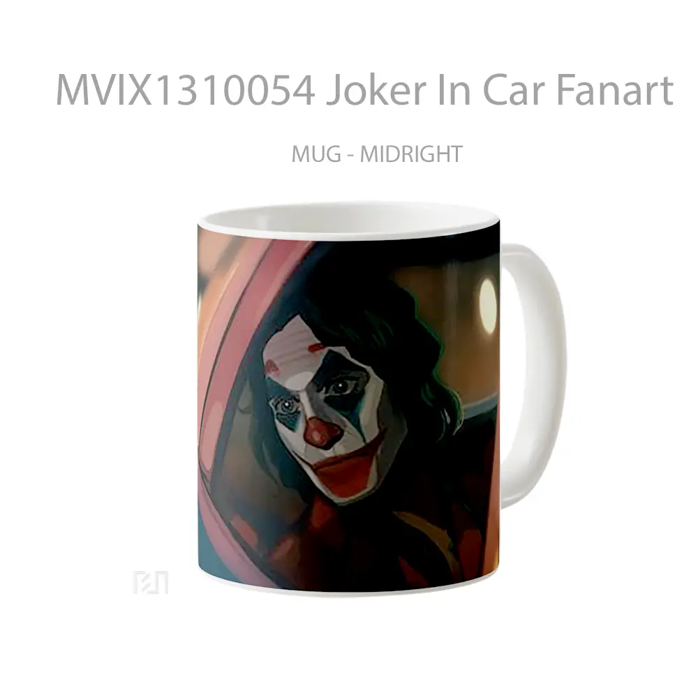 Mug Joker In Car Fanart Gelas Superhero - All-side / Desain