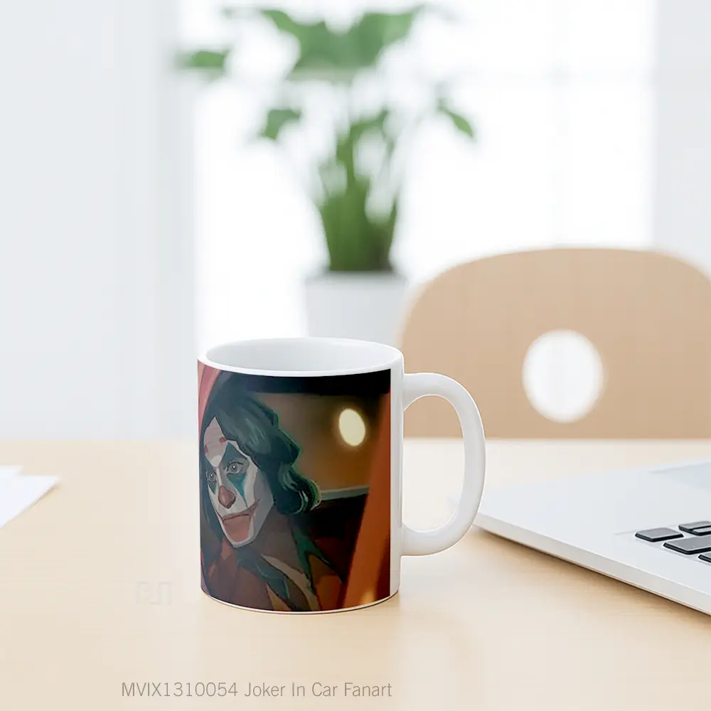 Mug Joker In Car Fanart Gelas Superhero - All-side / Desain