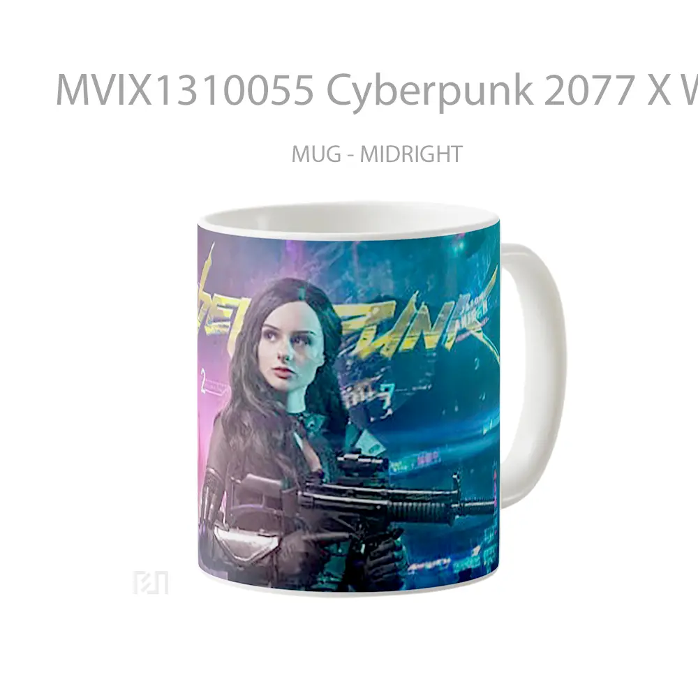 Mug Cyberpunk 2077 X Witcher 3 Cosplay Cangkir Gamer - All-side / Desain