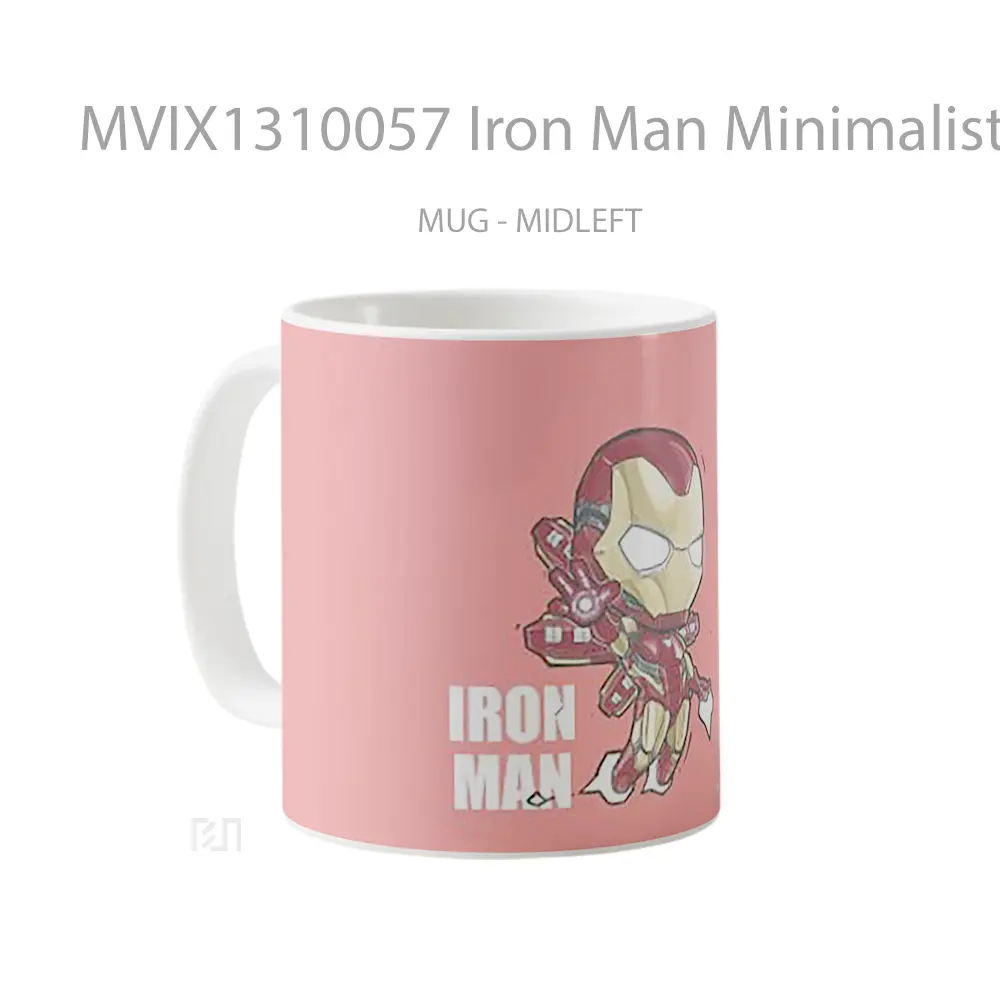 Mug Iron Man Minimalist Gelas Superhero - All-side / Desain