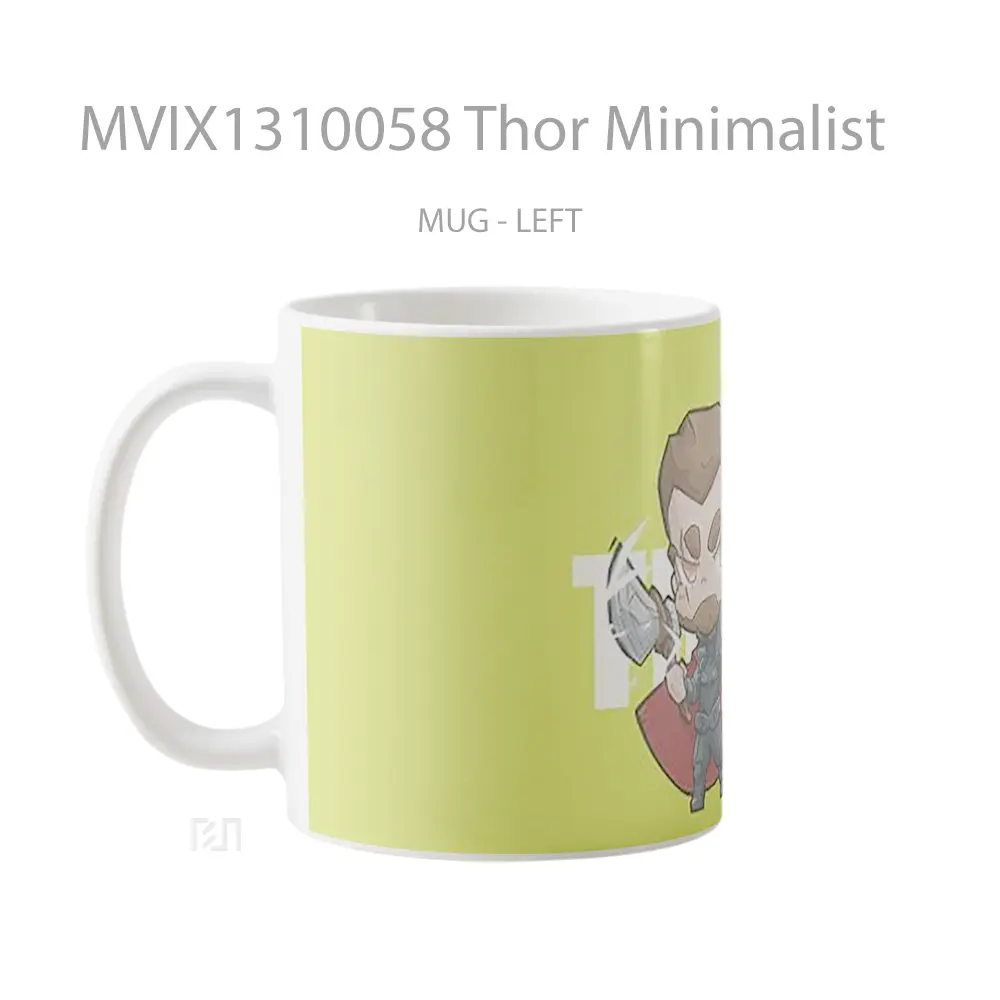 Mug Thor Minimalist Gelas Superhero - All-side / Desain