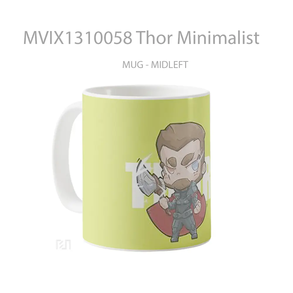 Mug Thor Minimalist Gelas Superhero - All-side / Desain