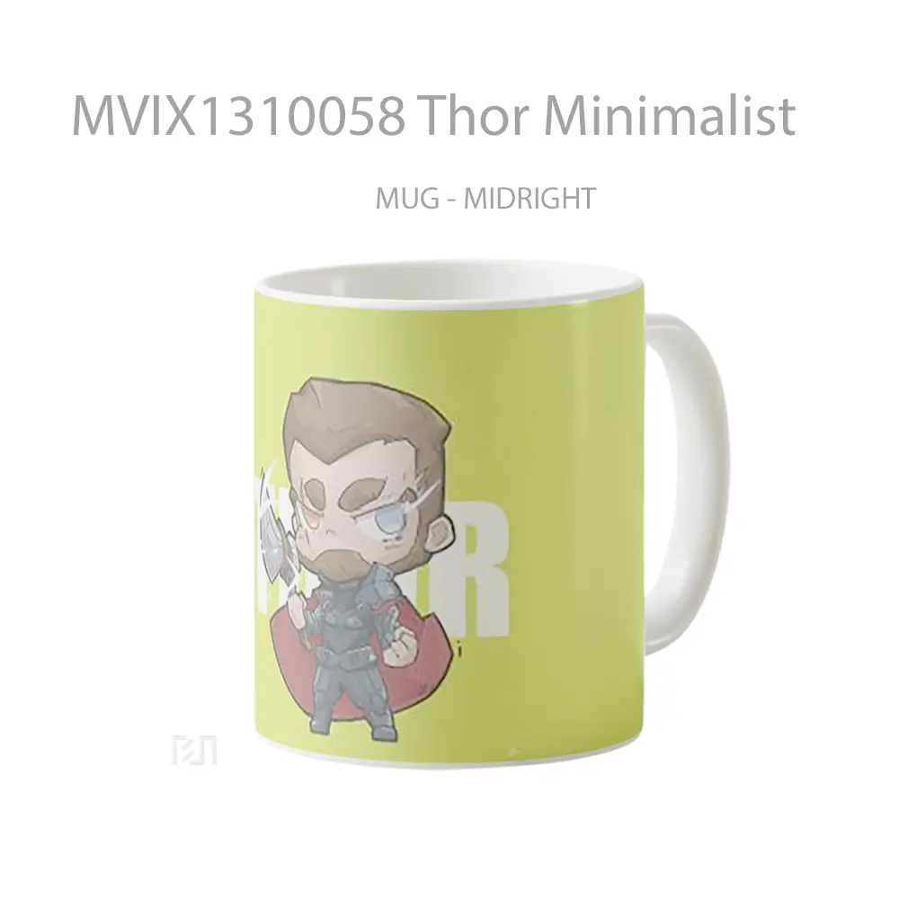Mug Thor Minimalist Gelas Superhero - All-side / Desain