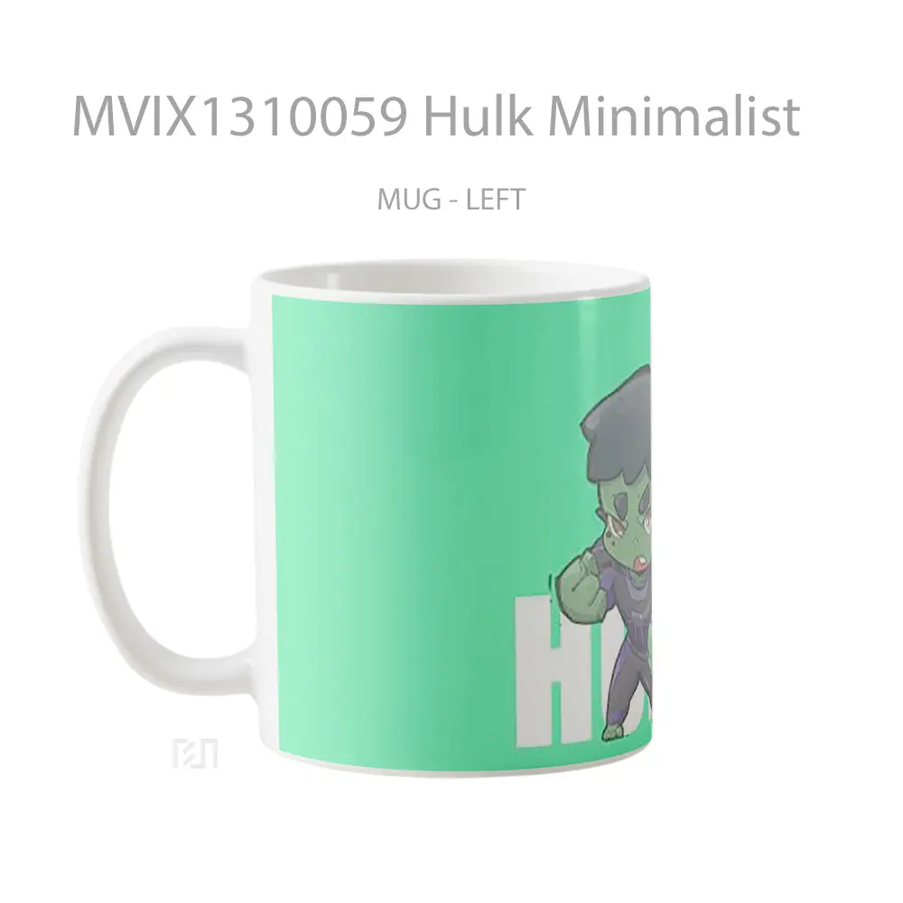 Mug Hulk Minimalist Gelas Superhero - All-side / Desain