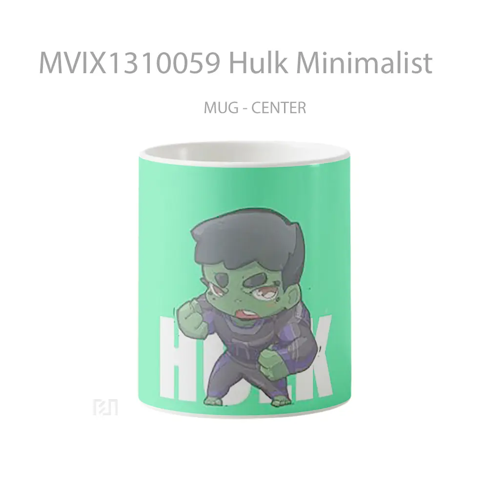 Mug Hulk Minimalist Gelas Superhero