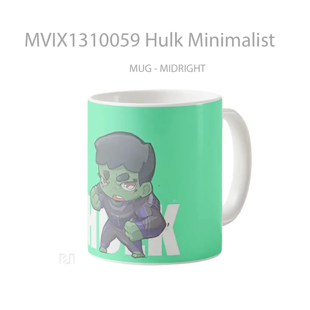 Mug Hulk Minimalist Gelas Superhero - All-side / Desain
