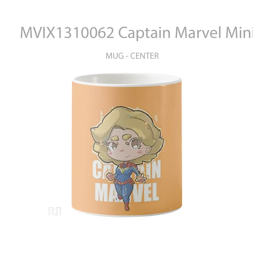 Mug Captain Marvel Minimalist Gelas Superhero