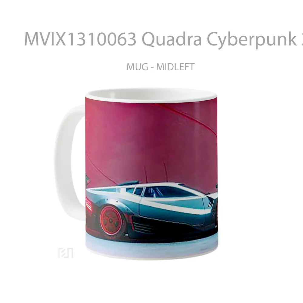 Mug Quadra Cyberpunk 2077 Cangkir Gamer - All-side / Desain
