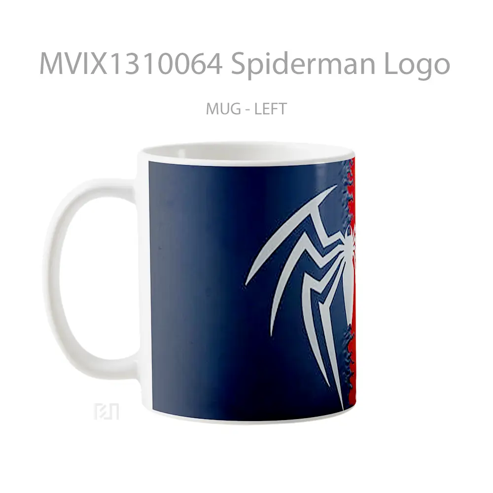 Mug Spiderman Logo Gelas Superhero - All-side / Desain