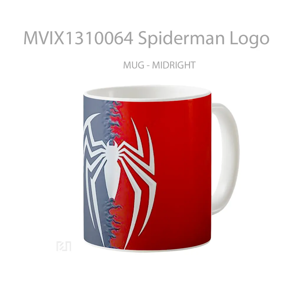Mug Spiderman Logo Gelas Superhero - All-side / Desain
