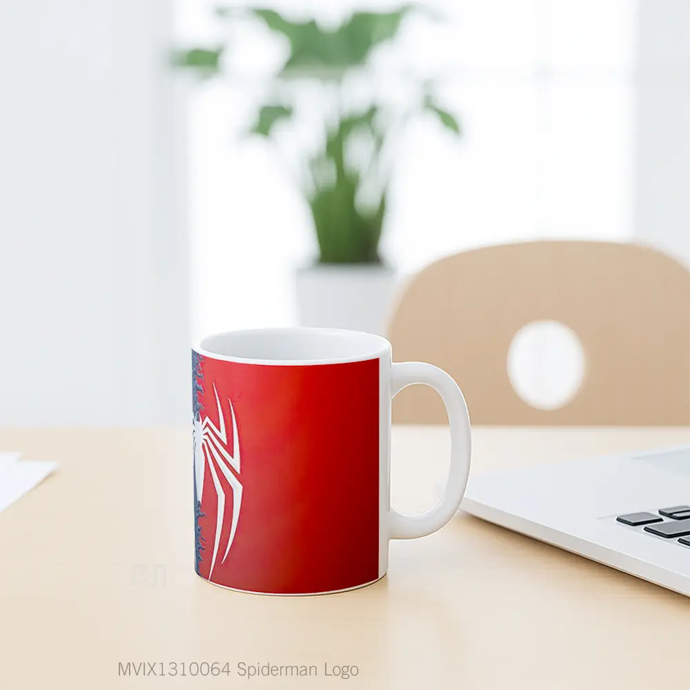 Mug Spiderman Logo Gelas Superhero - All-side / Desain