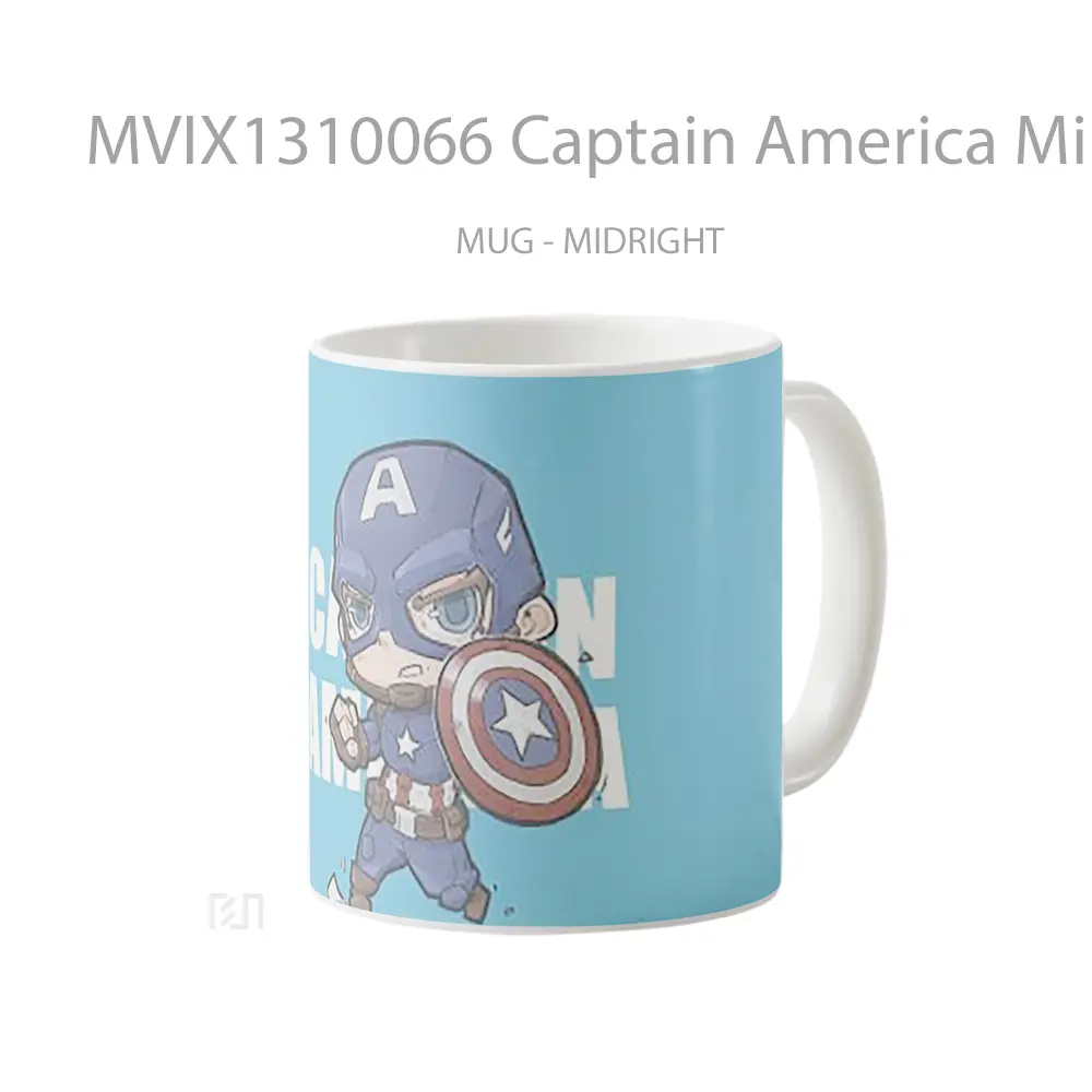 Mug Captain America Minimalist Gelas Superhero - All-side / Desain
