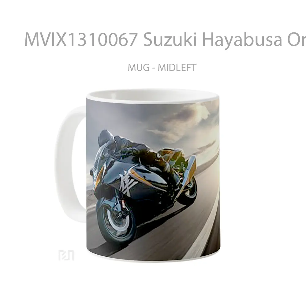 Mug Suzuki Hayabusa On Track Cangkir Mobil - All-side / Desain