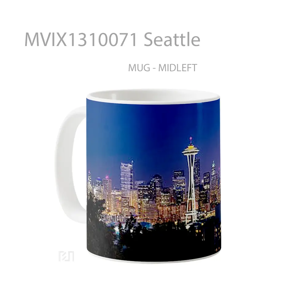 Mug Seattle Gelas Keramik Unik - All-side / Desain