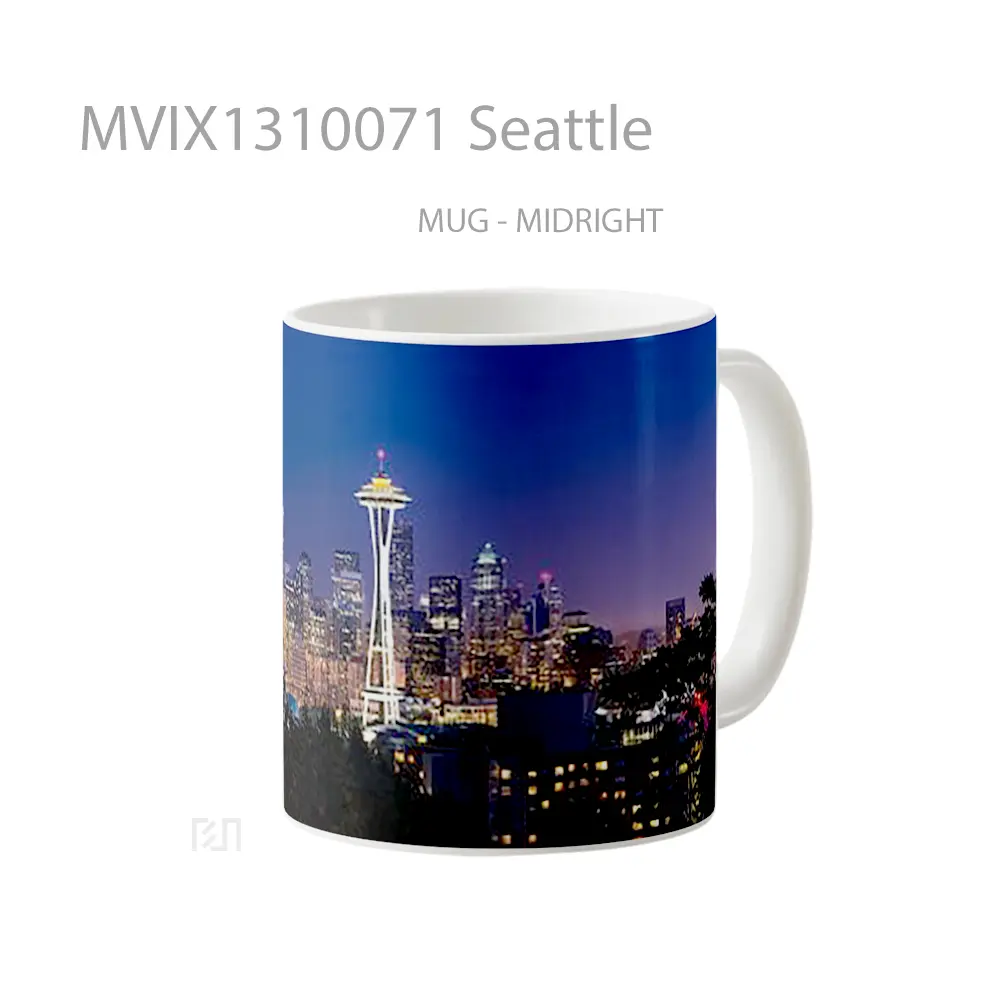 Mug Seattle Gelas Keramik Unik - All-side / Desain