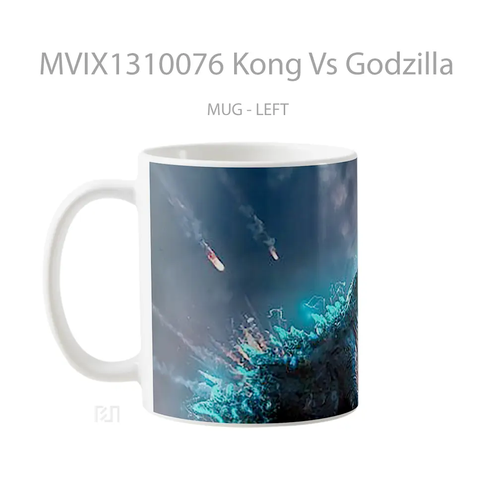 Mug Kong Vs Godzilla Gelas Keramik Unik - All-side / Desain