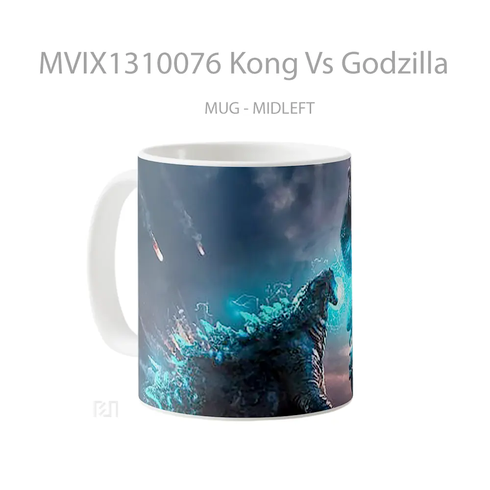 Mug Kong Vs Godzilla Gelas Keramik Unik - All-side / Desain