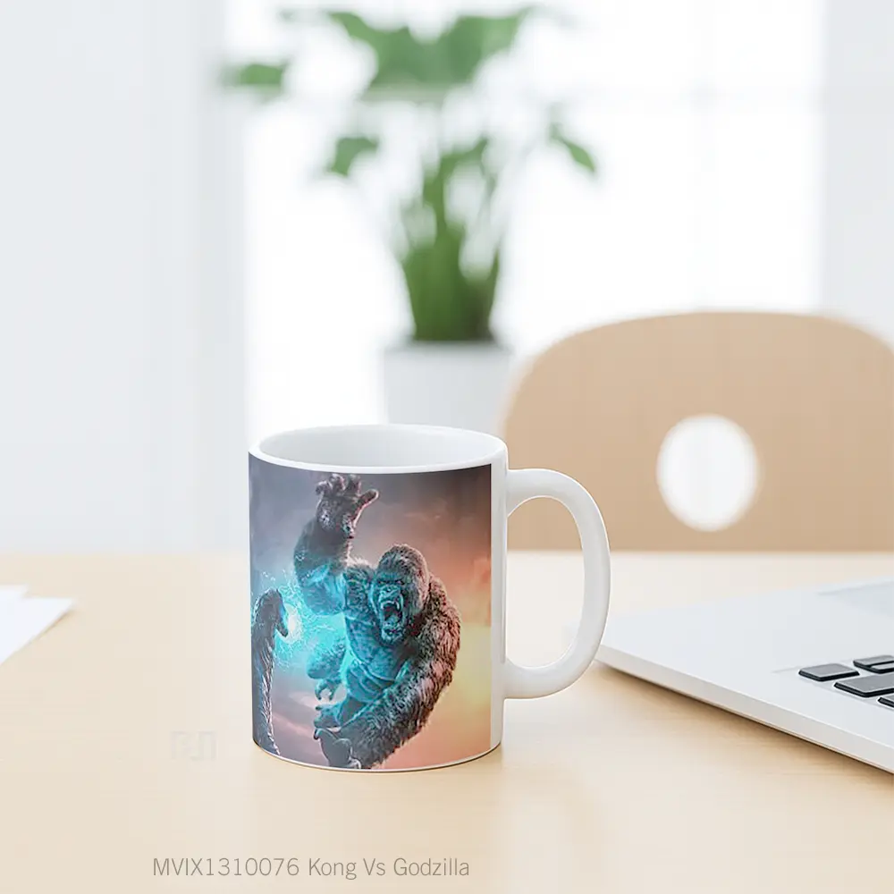 Mug Kong Vs Godzilla Gelas Keramik Unik - All-side / Desain