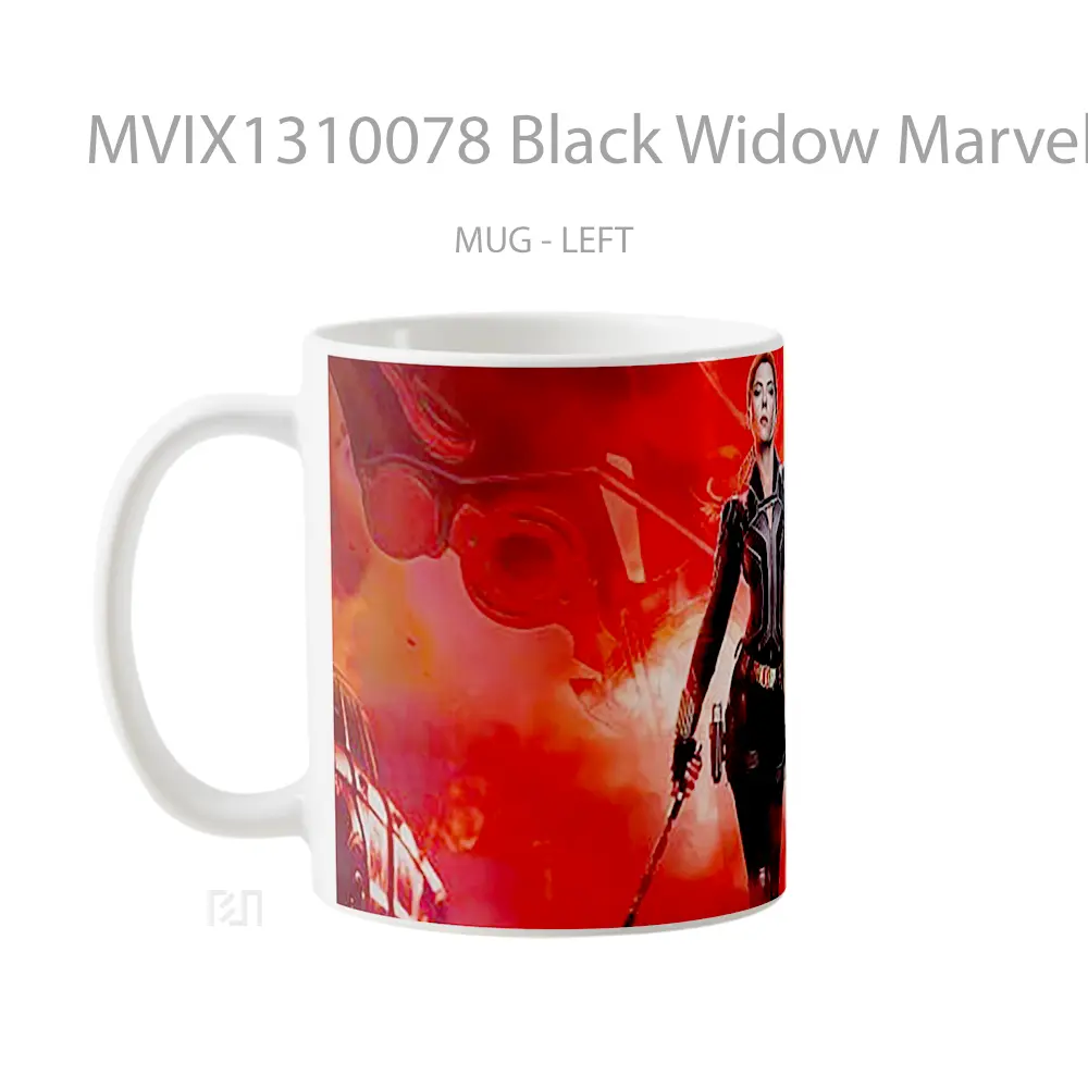 Mug Black Widow Marvel Studio Gelas Superhero - All-side / Desain
