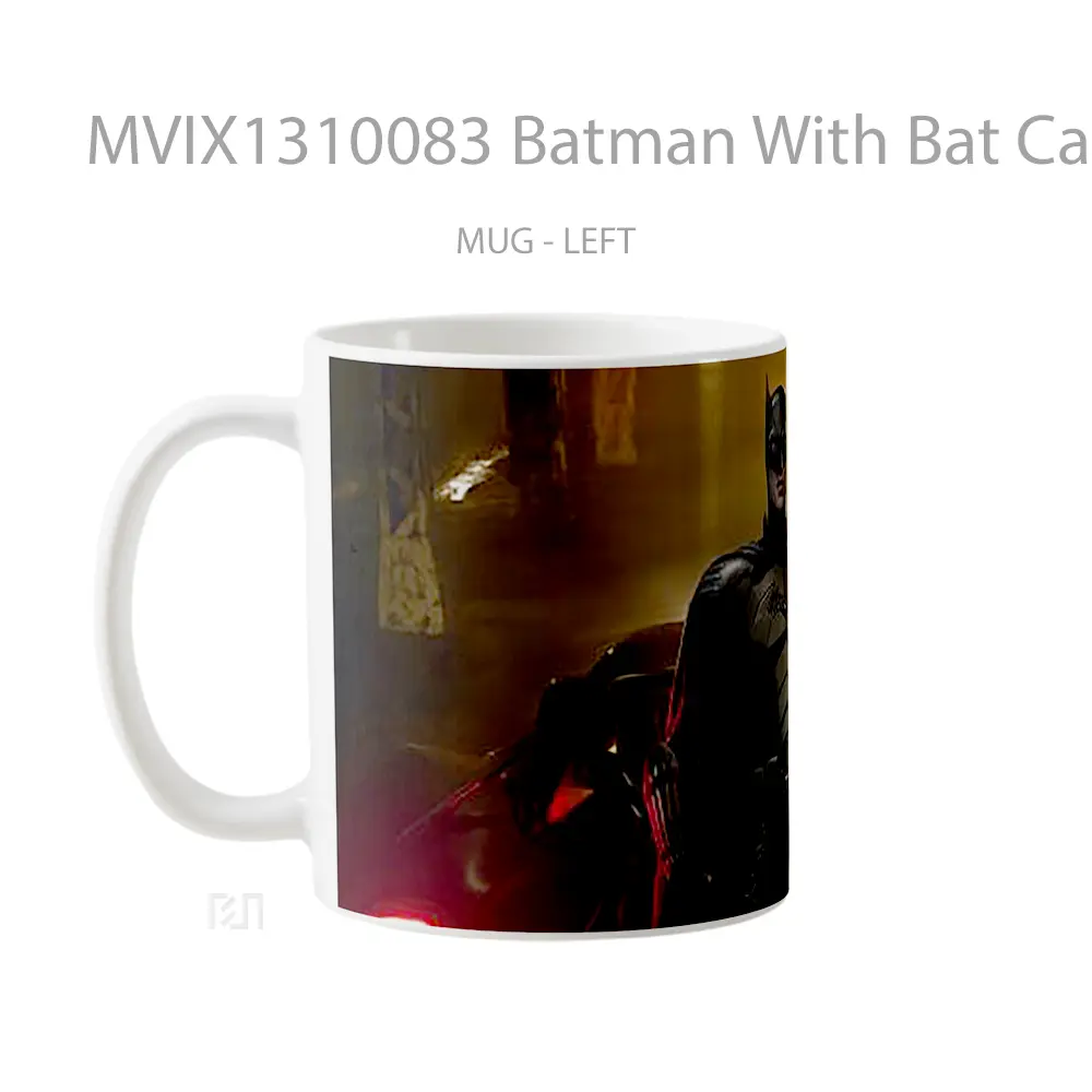 Mug Batman With Bat Car Gelas Superhero - All-side / Desain