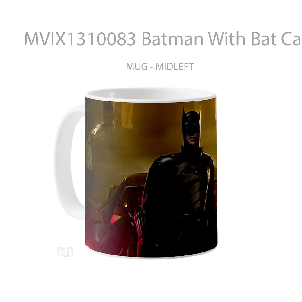 Mug Batman With Bat Car Gelas Superhero - All-side / Desain
