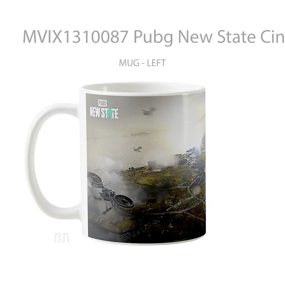 Mug Pubg New State Cinematic Aerial View Map Cangkir Gamer - All-side / Desain