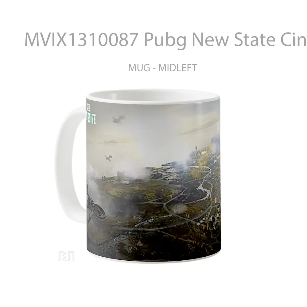 Mug Pubg New State Cinematic Aerial View Map Cangkir Gamer - All-side / Desain