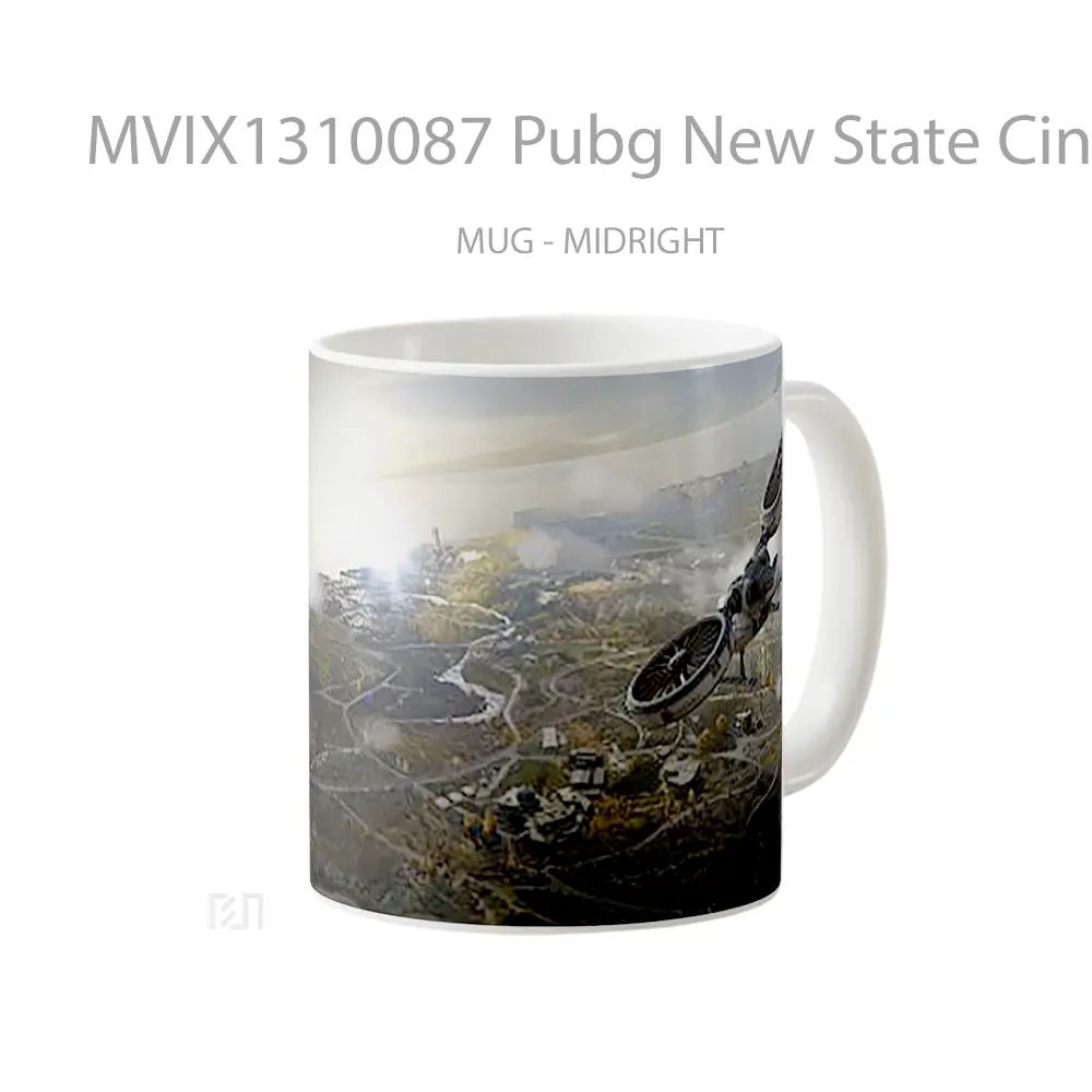 Mug Pubg New State Cinematic Aerial View Map Cangkir Gamer - All-side / Desain