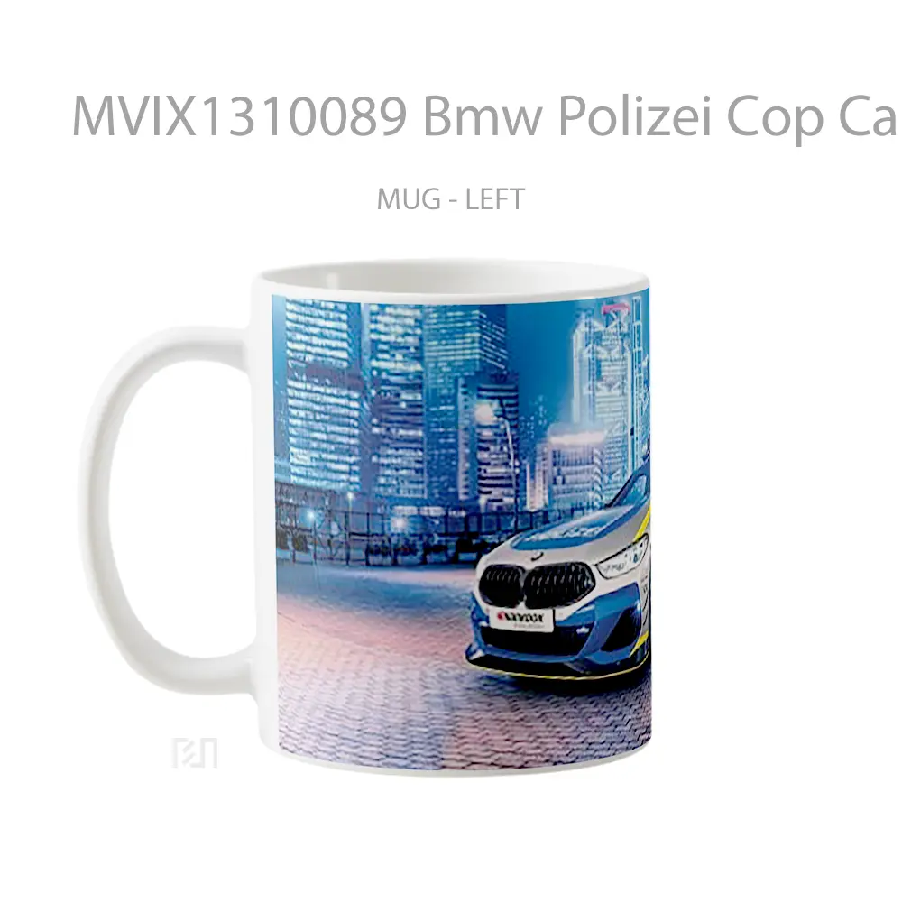 Mug Bmw Polizei Cop Car Cangkir Mobil - All-side / Desain
