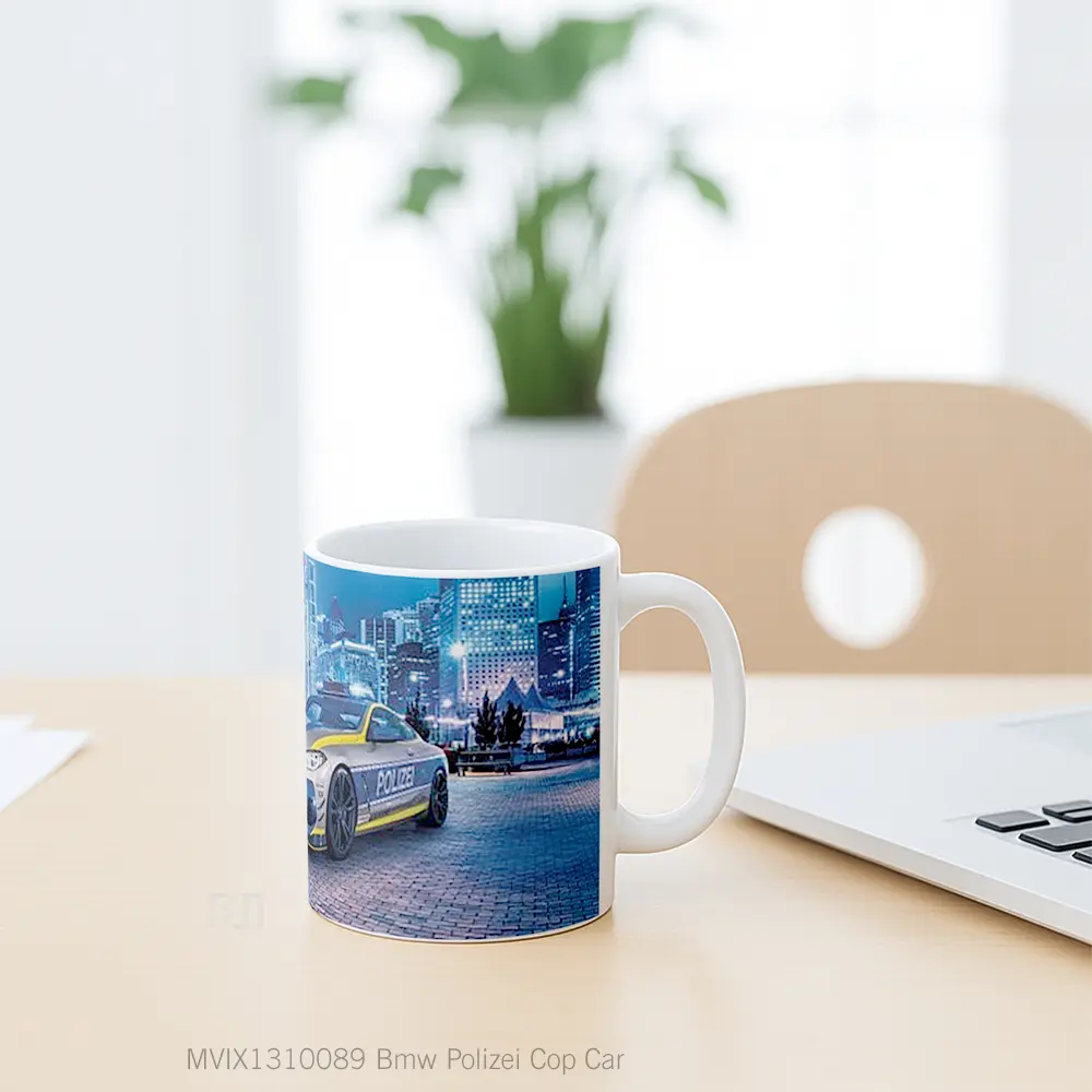 Mug Bmw Polizei Cop Car Cangkir Mobil - All-side / Desain