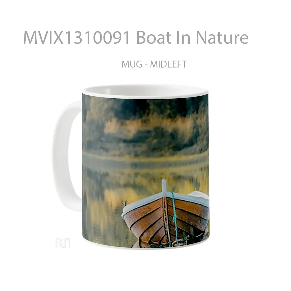 Mug Boat In Nature Gelas Pemandangan Alam - All-side / Desain