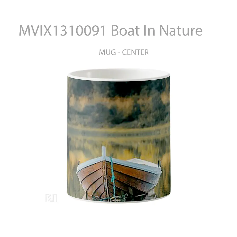 Mug Boat In Nature Gelas Pemandangan Alam