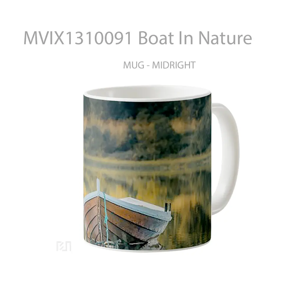 Mug Boat In Nature Gelas Pemandangan Alam - All-side / Desain