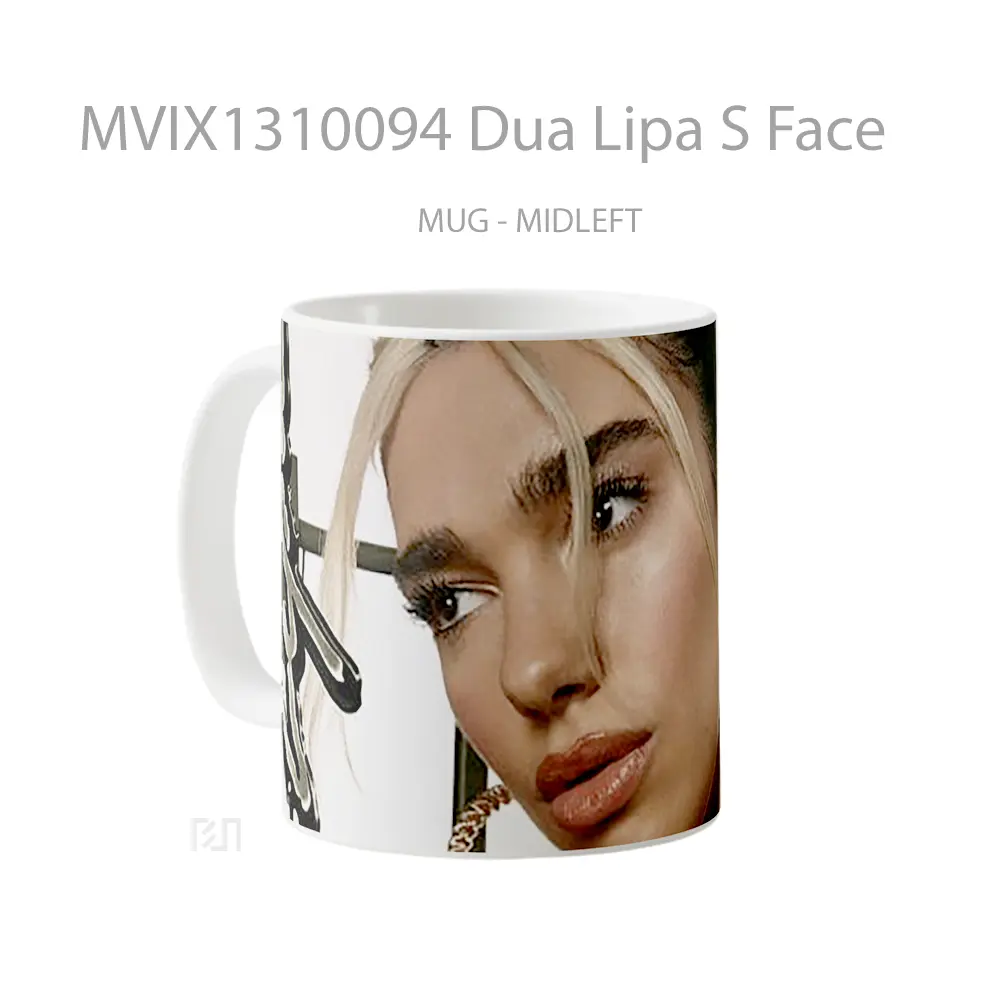 Mug Dua Lipa S Face Gelas Selebriti - All-side / Desain