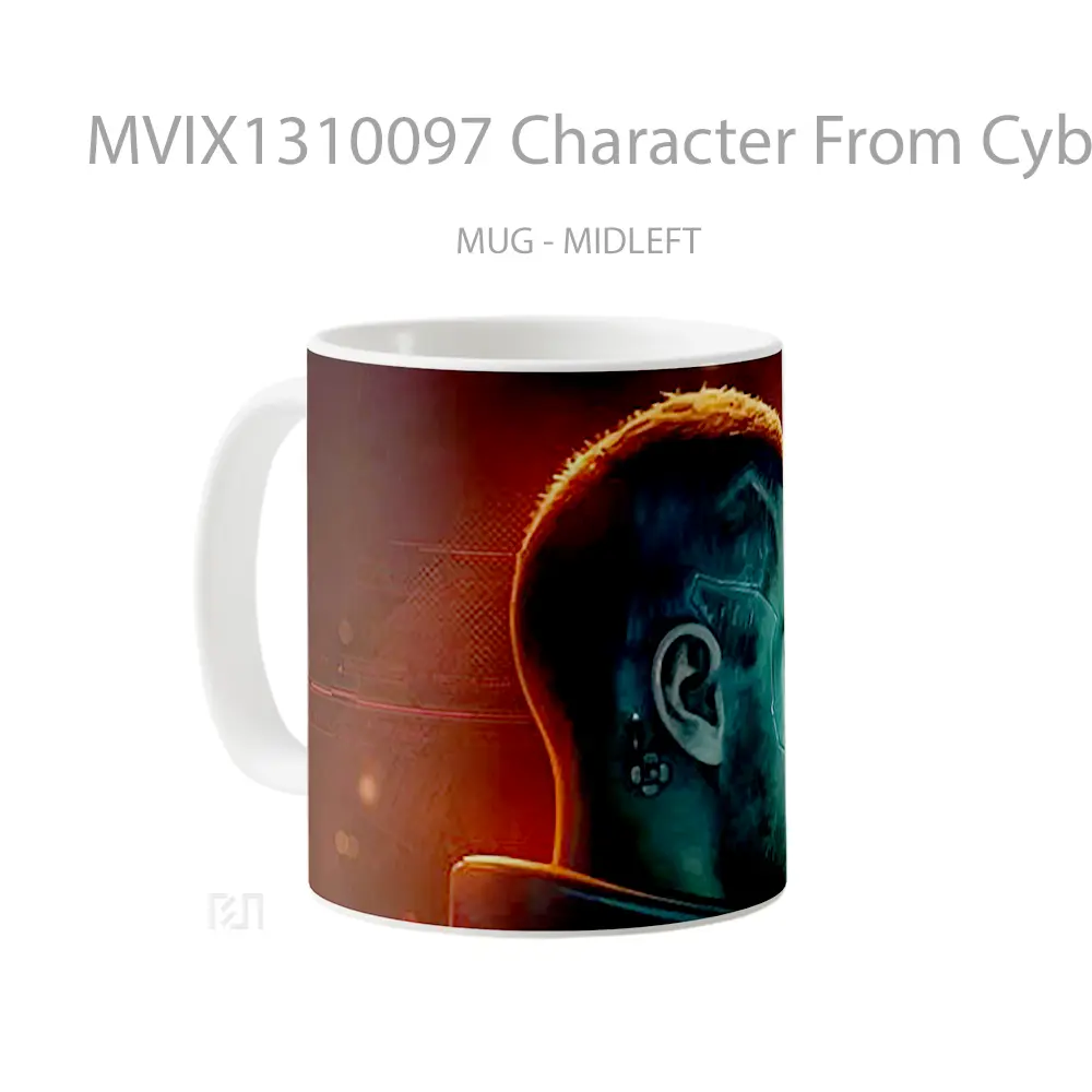 Mug Character From Cyberpunk 2077 Cangkir Gamer - All-side / Desain