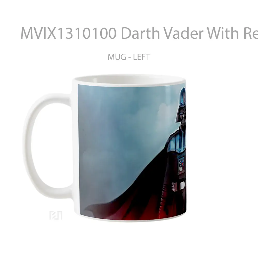 Mug Darth Vader With Red Lightsaber Gelas Star Wars - All-side / Desain
