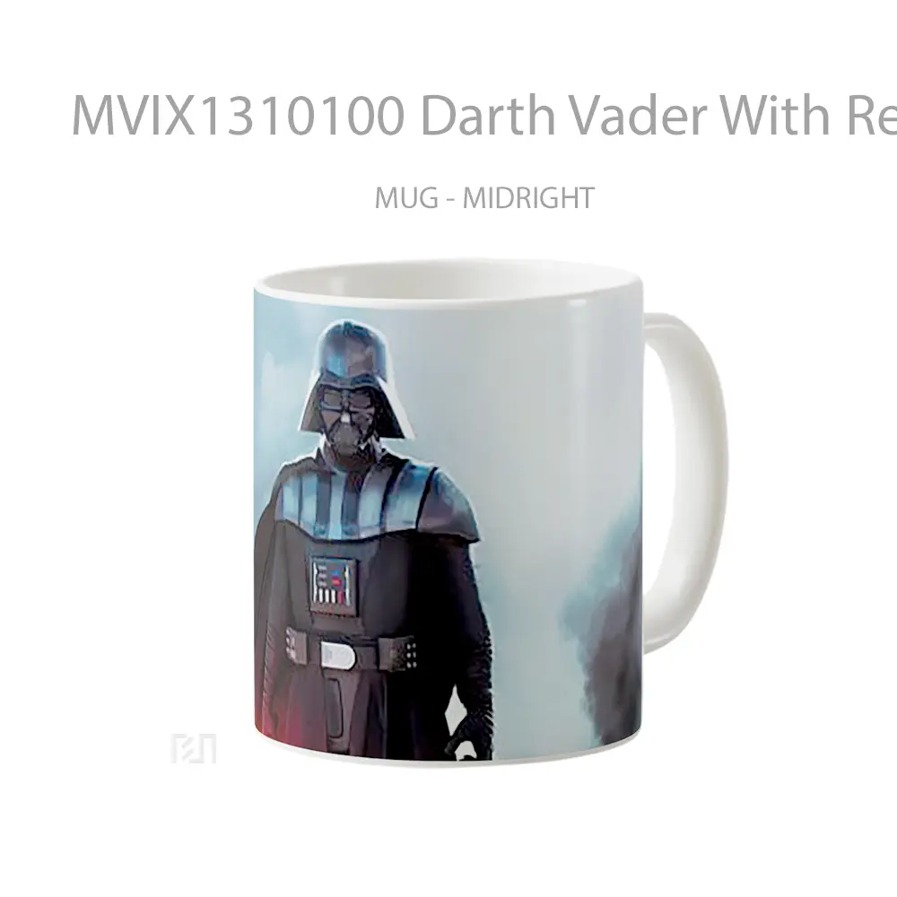 Mug Darth Vader With Red Lightsaber Gelas Star Wars - All-side / Desain